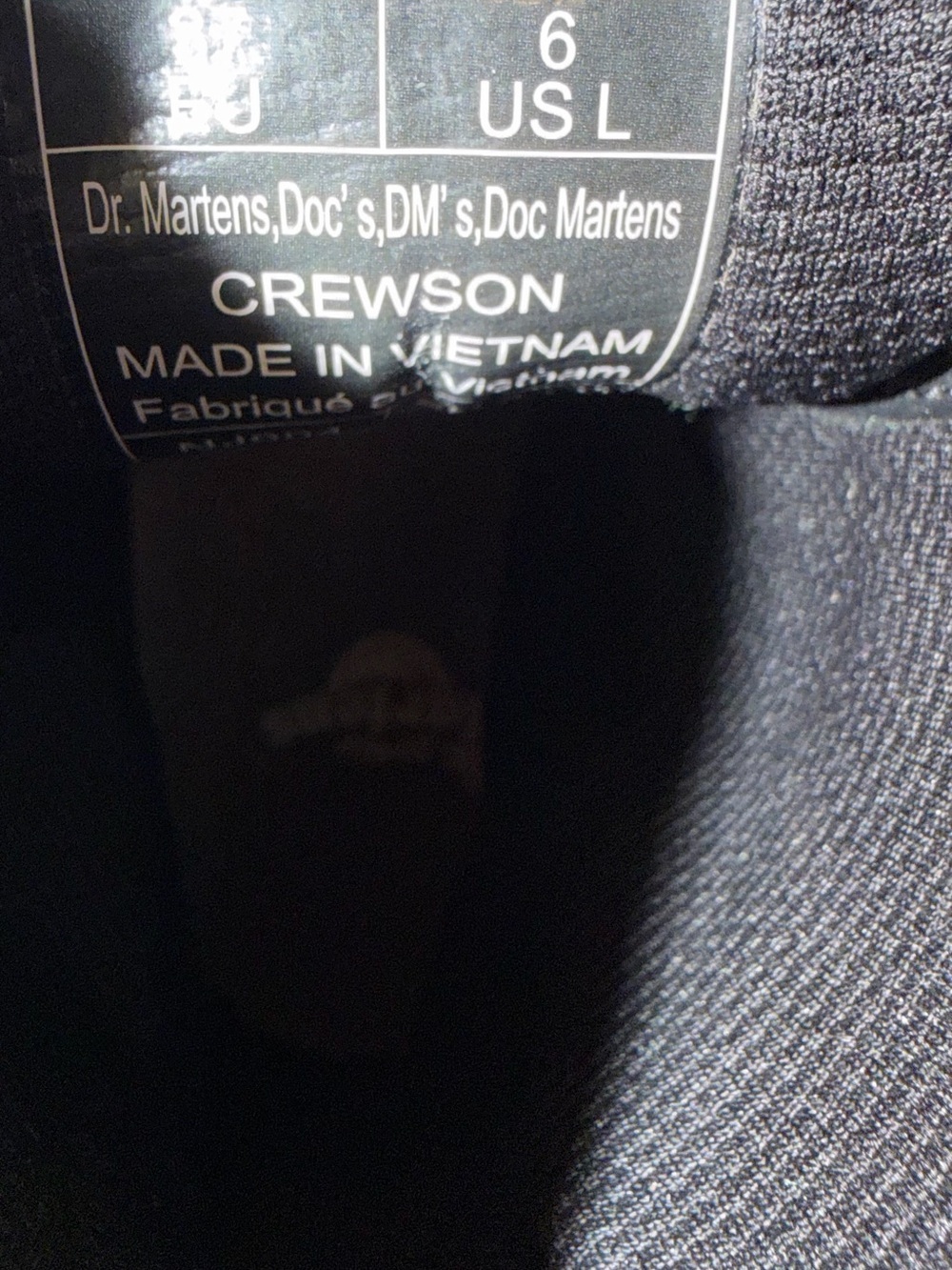 Dr. Martens Black Leather Combat Boots with Yellow Stitching - Picture 5 of 6